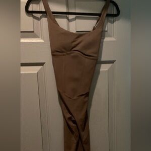 BuffBunny Corset Bodysuit in Cold Brew